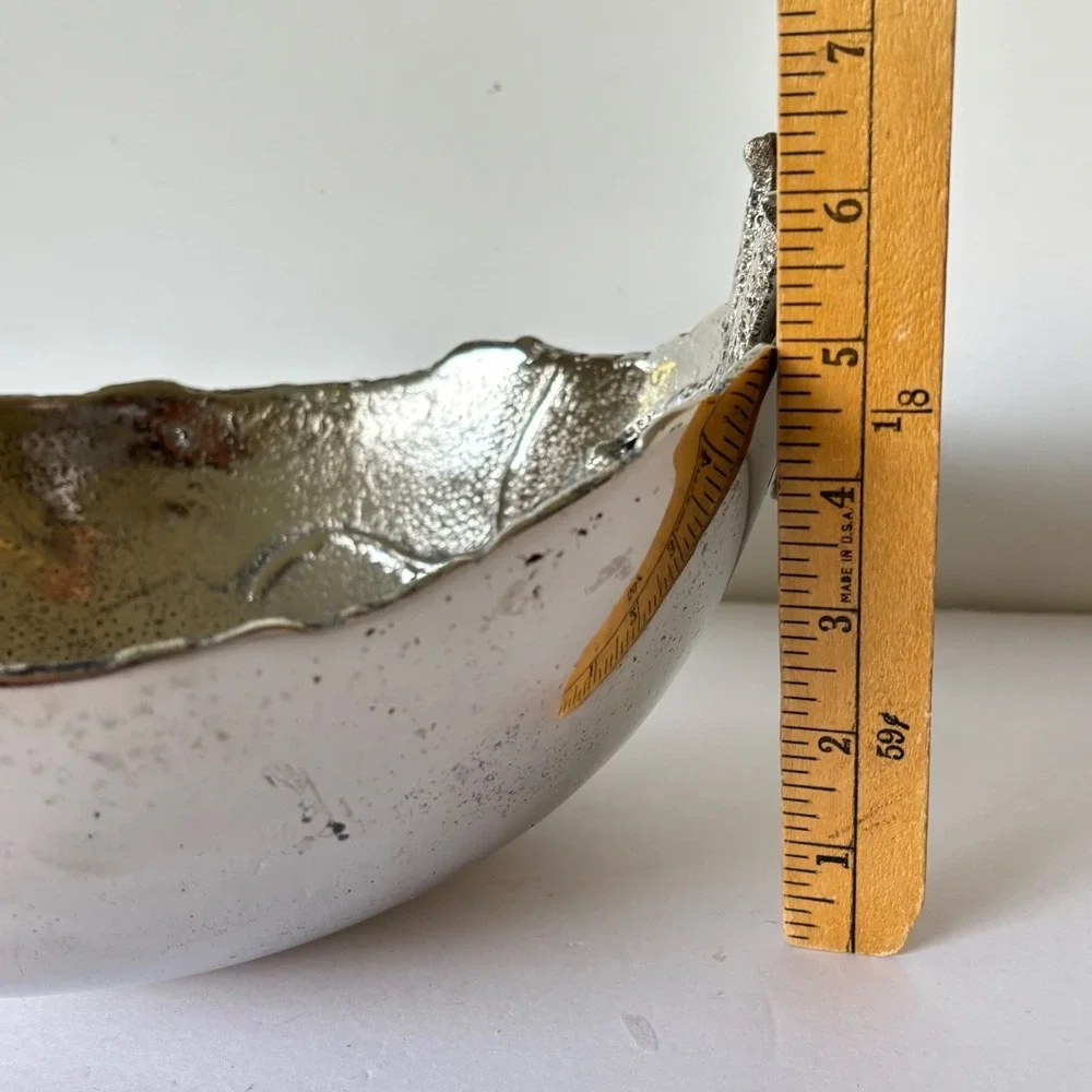 Mariposa Large Starfish Serving Salad Bowl Nautical Coastal‎ Decor Aluminum New